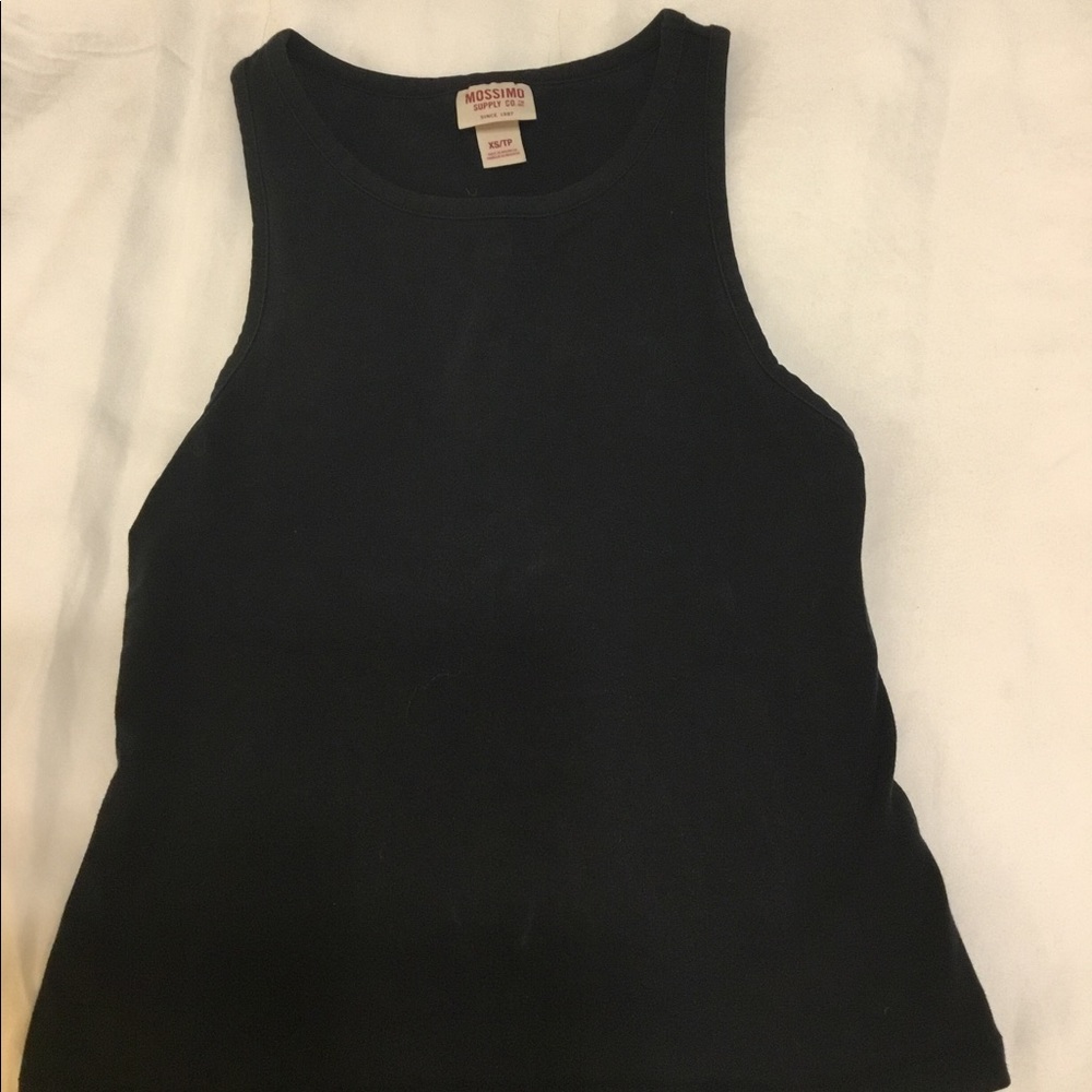 Black crop tank